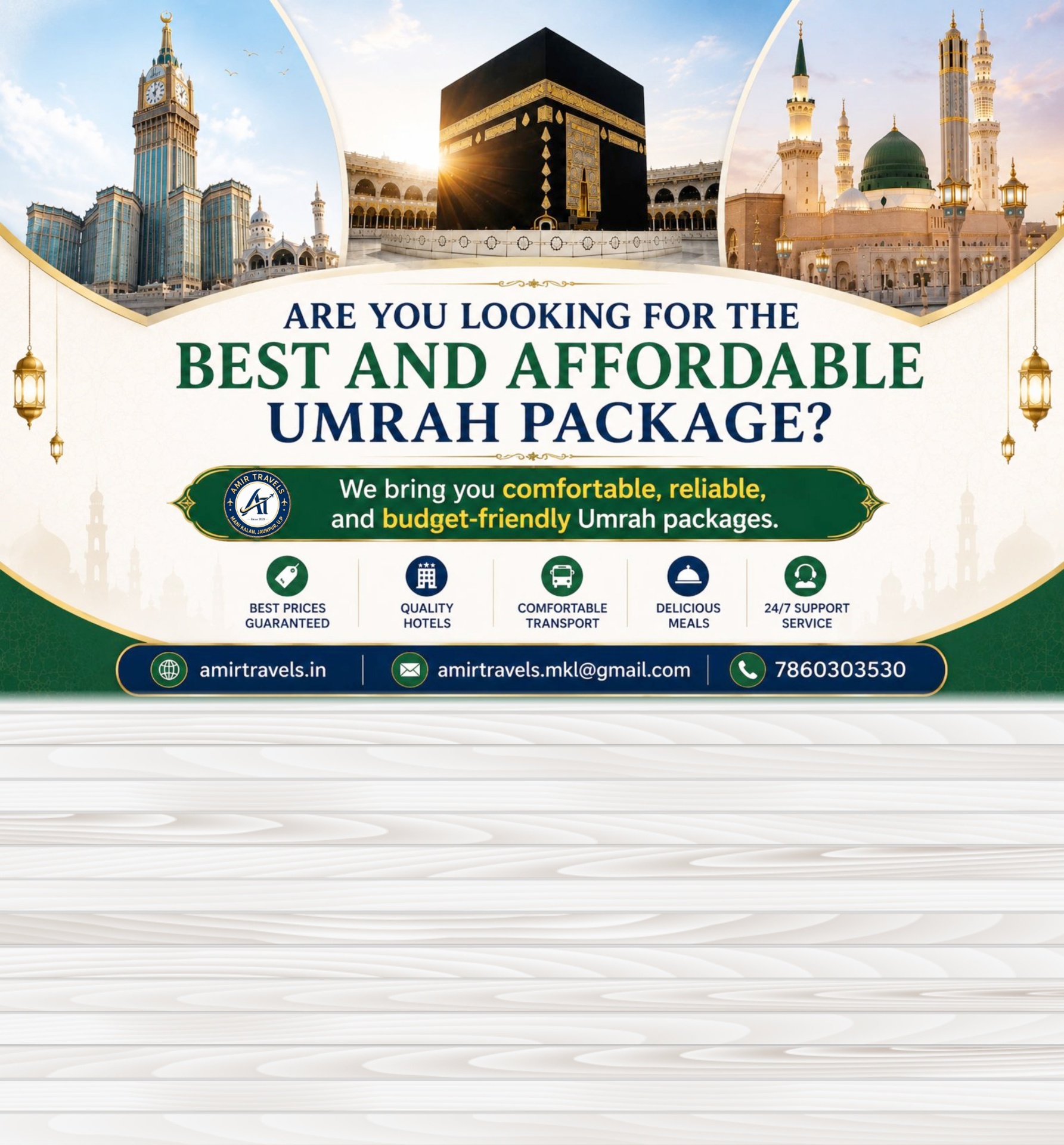 Best & affordable Umrah package by Amir Travels